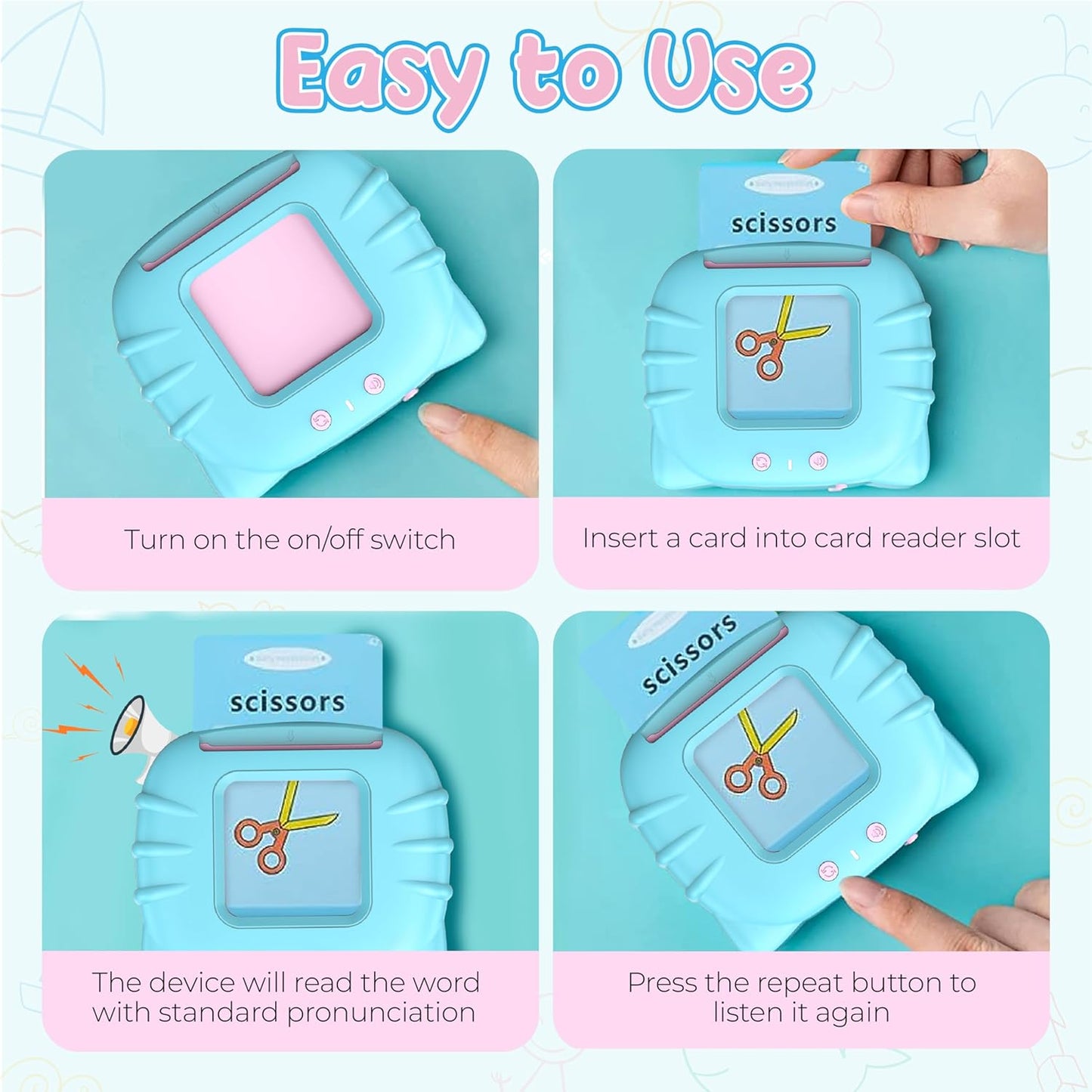 Toddler Toys Sight Words Talking Flash Cards For Kid